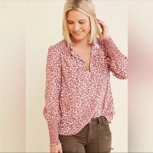 Marie Oliver Kate Smocked Blouse - Size Medium